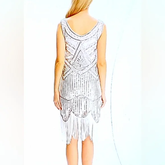 NWT! 1920's Gatsby Fringe Dress S, M, L - Picture 2 of 3
